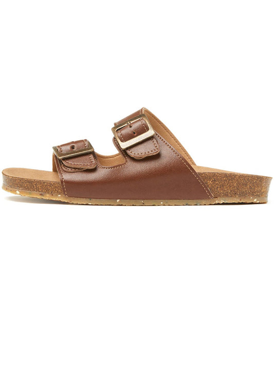 Zwei-Riemen-Fußbett-Sandalen | Vegane Sandalen