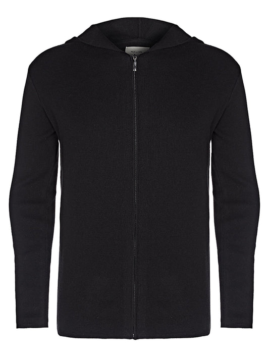 Recycelter Kapuzenstrickpullover mit Reißverschluss | Vegane Strickwaren