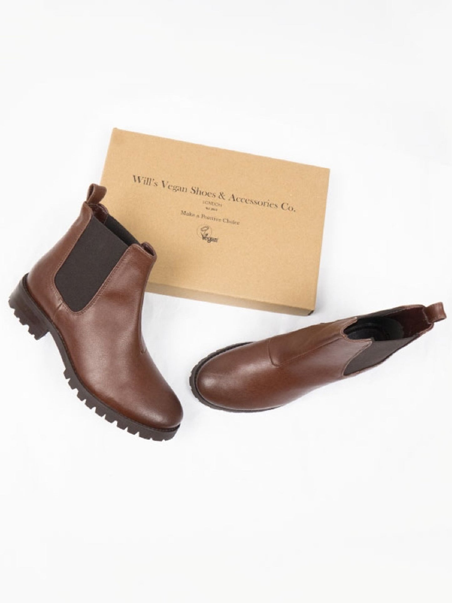 Chelsea-Stiefel mit tiefem Profil | Will's Vegan Shop