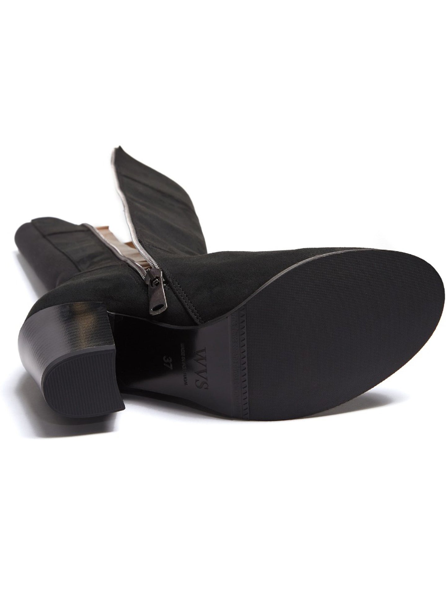 Kniehohe Stiefel mit Absatz | Will's Vegan Shop