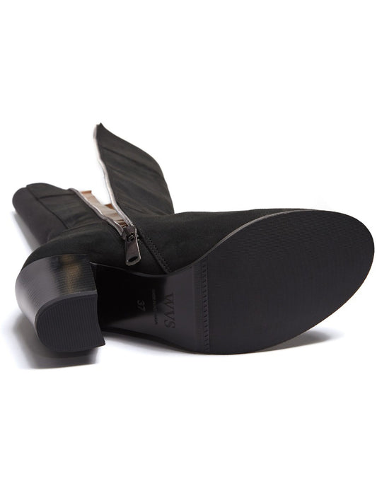 Kniehohe Stiefel mit Absatz | Vegane Stiefel