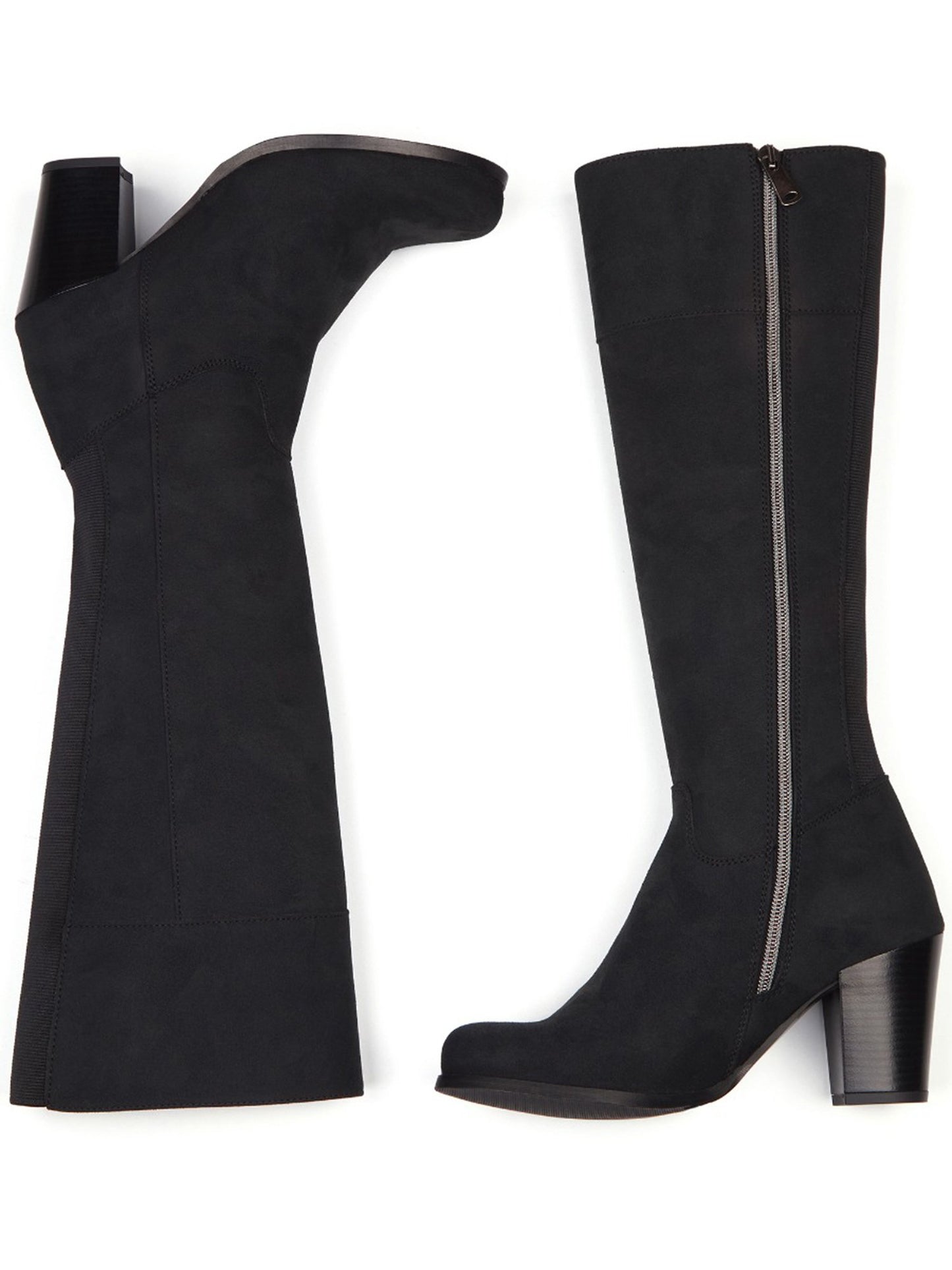 Kniehohe Stiefel mit Absatz | Will's Vegan Shop