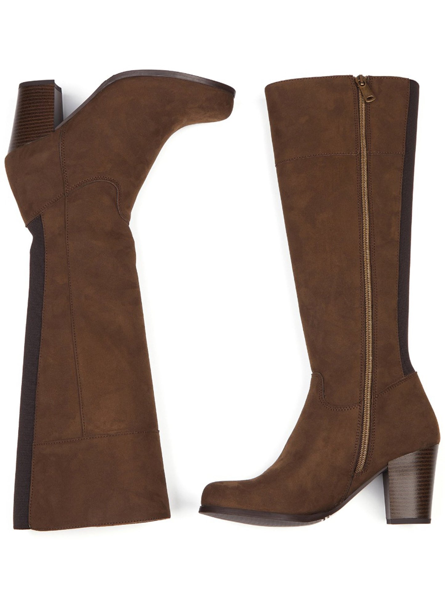 Kniehohe Stiefel mit Absatz | Will's Vegan Shop