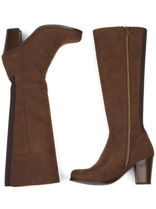 Kniehohe Stiefel mit Absatz | Vegane Stiefel