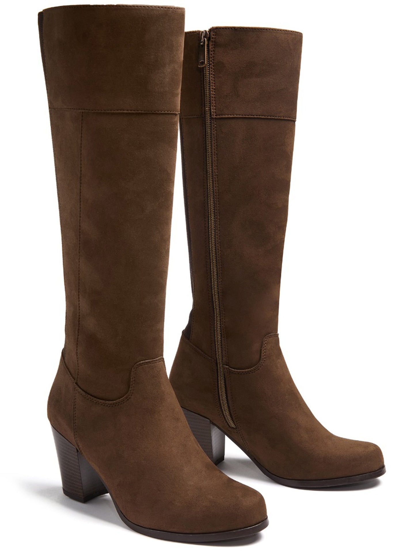 Kniehohe Stiefel mit Absatz | Will's Vegan Shop