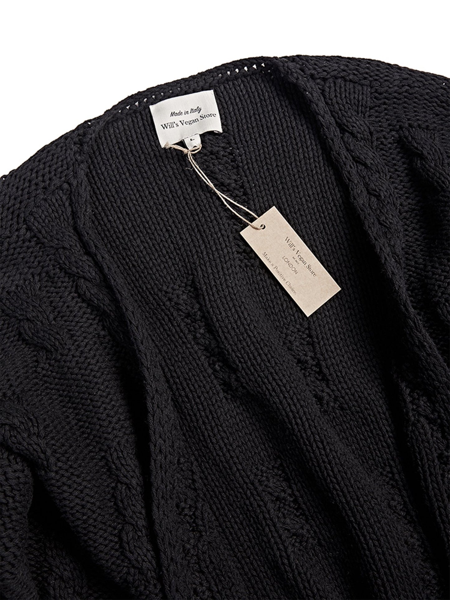 Recycelte Strickjacke aus Grobstrick | Will's Vegan Shop