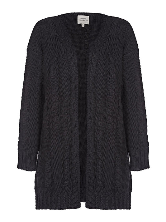 Recycelte Strickjacke aus Grobstrick | Vegane Mäntel und Jacken