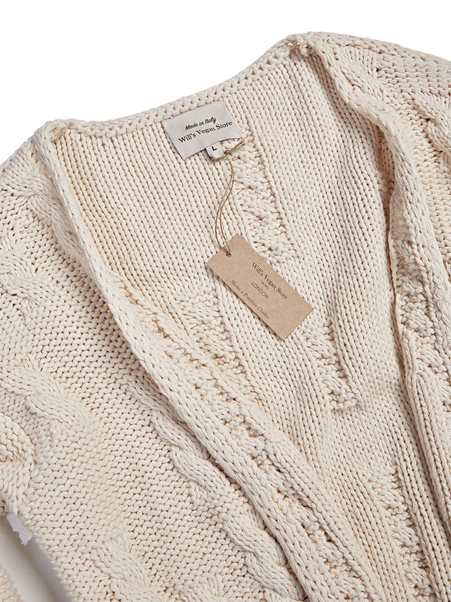 Recycelte Strickjacke aus Grobstrick | Will's Vegan Shop