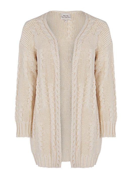 Recycelte Strickjacke aus Grobstrick | Vegane Mäntel und Jacken