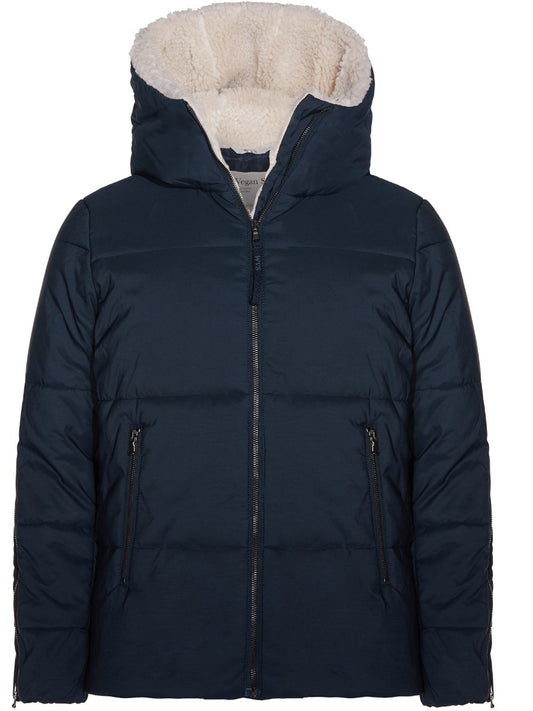 Recycelter Veganer Shearling-Pullover | Vegane Daunenjacken