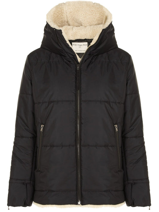 Recycelter Veganer Shearling-Pullover | Vegane Daunenjacken