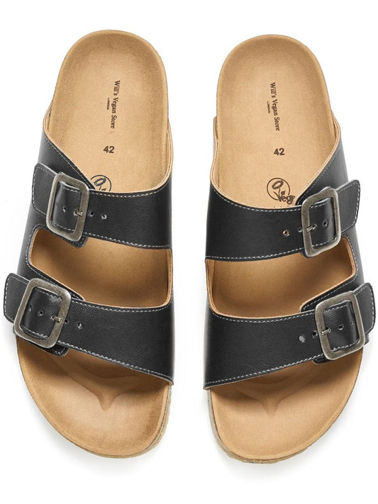 Zwei-Riemen-Fußbett-Sandalen | Vegane Sandalen