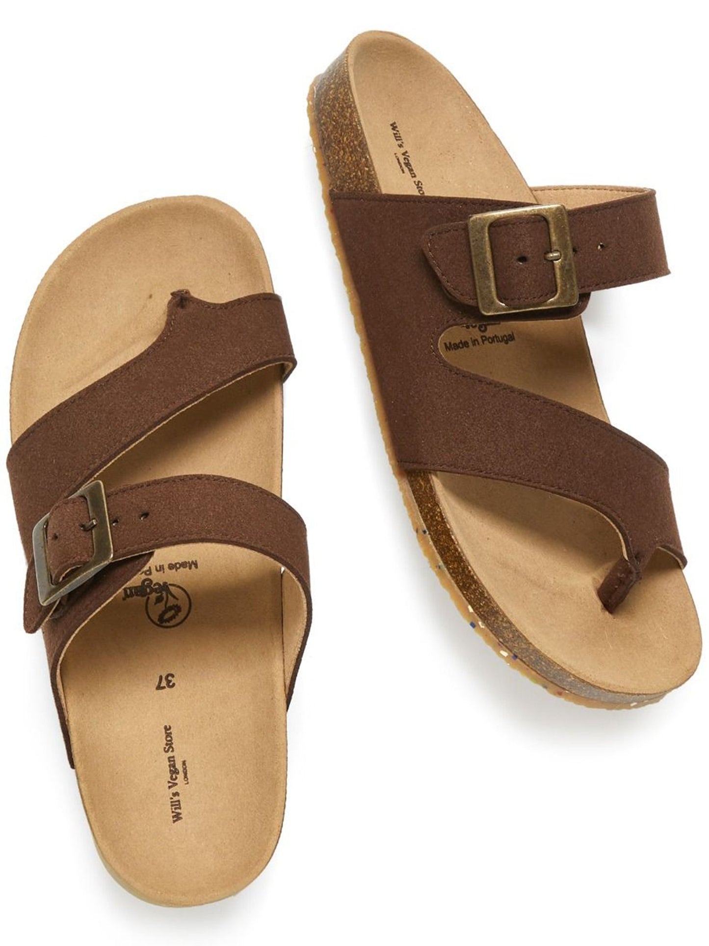 Zwei-Riemen-Zehensteg-Sandalen | Will's Vegan Shop