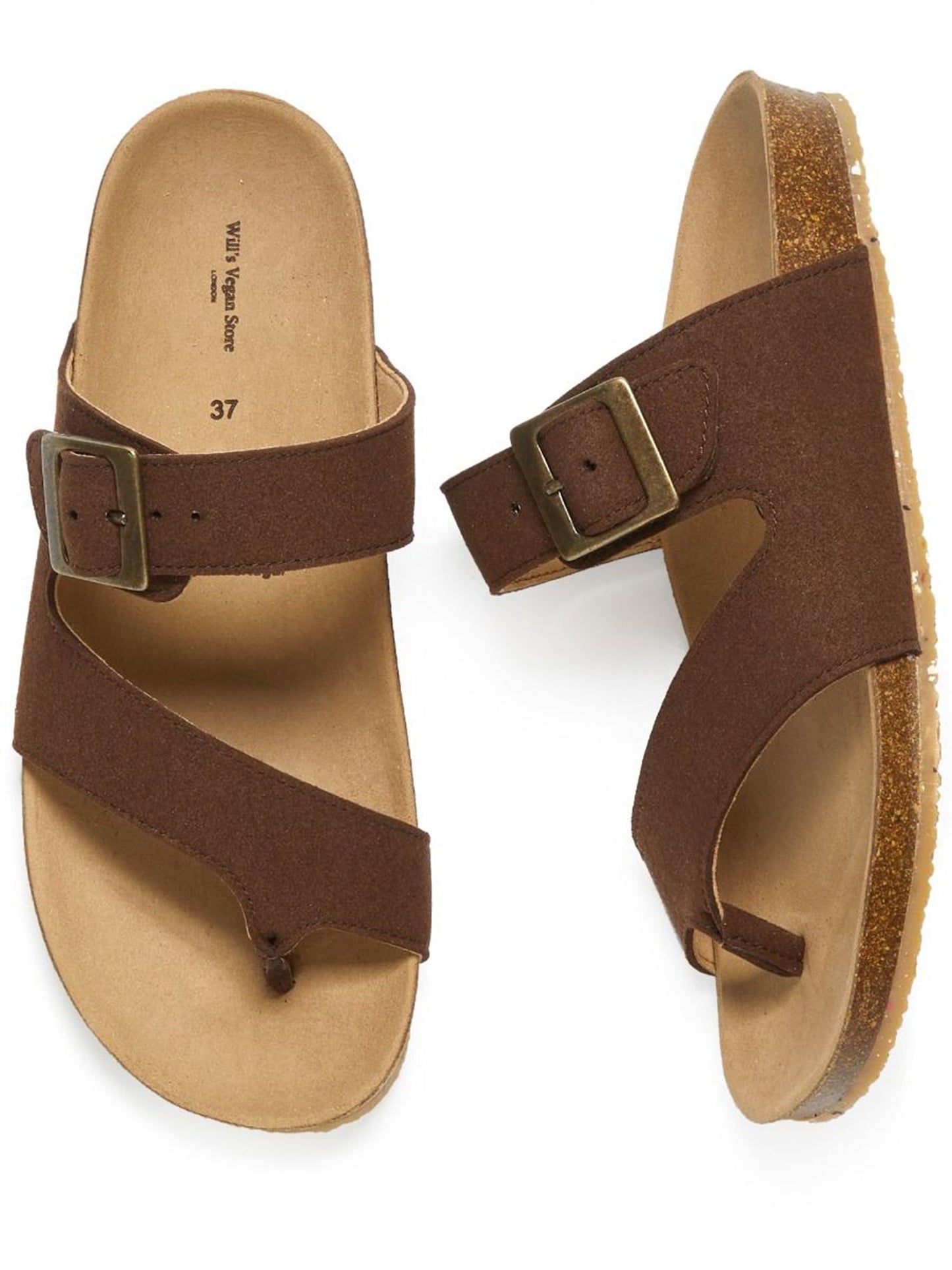 Zwei-Riemen-Zehensteg-Sandalen | Will's Vegan Shop