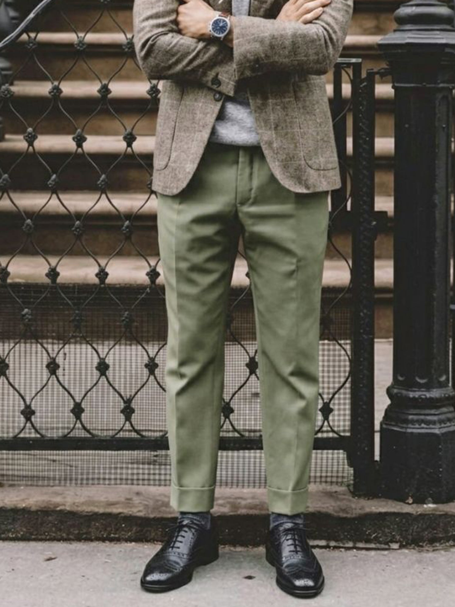 Weit geschnittene Oxford Brogues