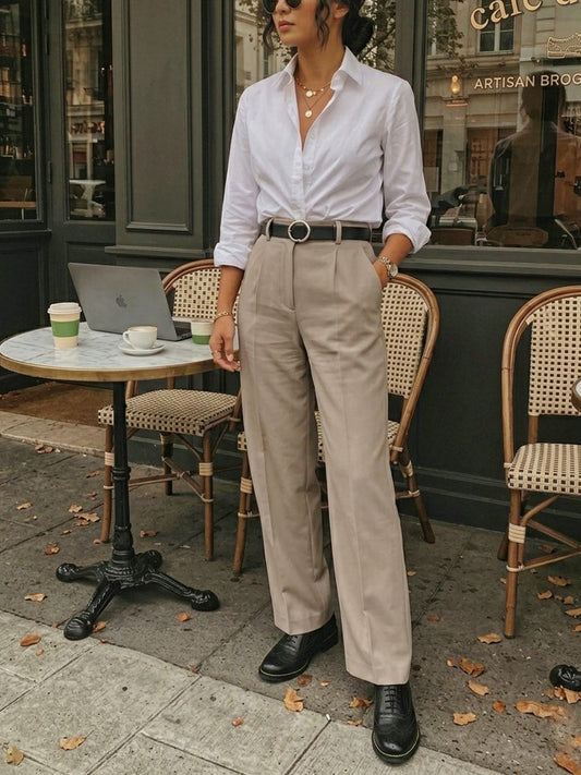 Weit geschnittene Oxford Brogues