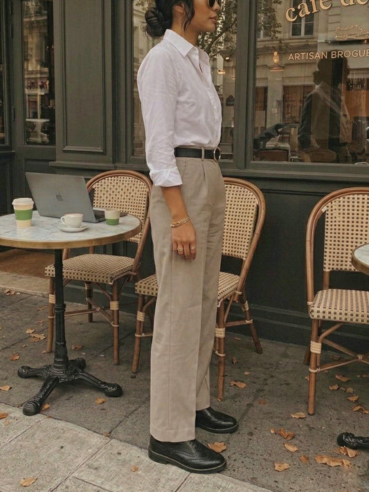 Weit geschnittene Oxford Brogues