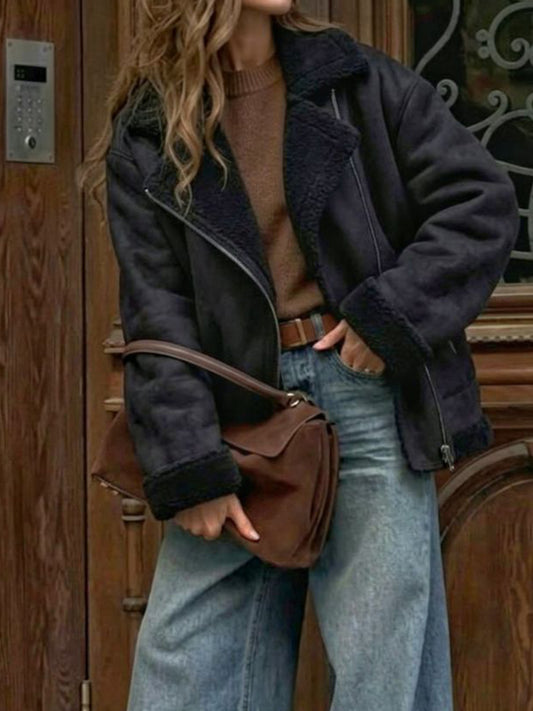 Recycelte Aviator aus veganem Shearling