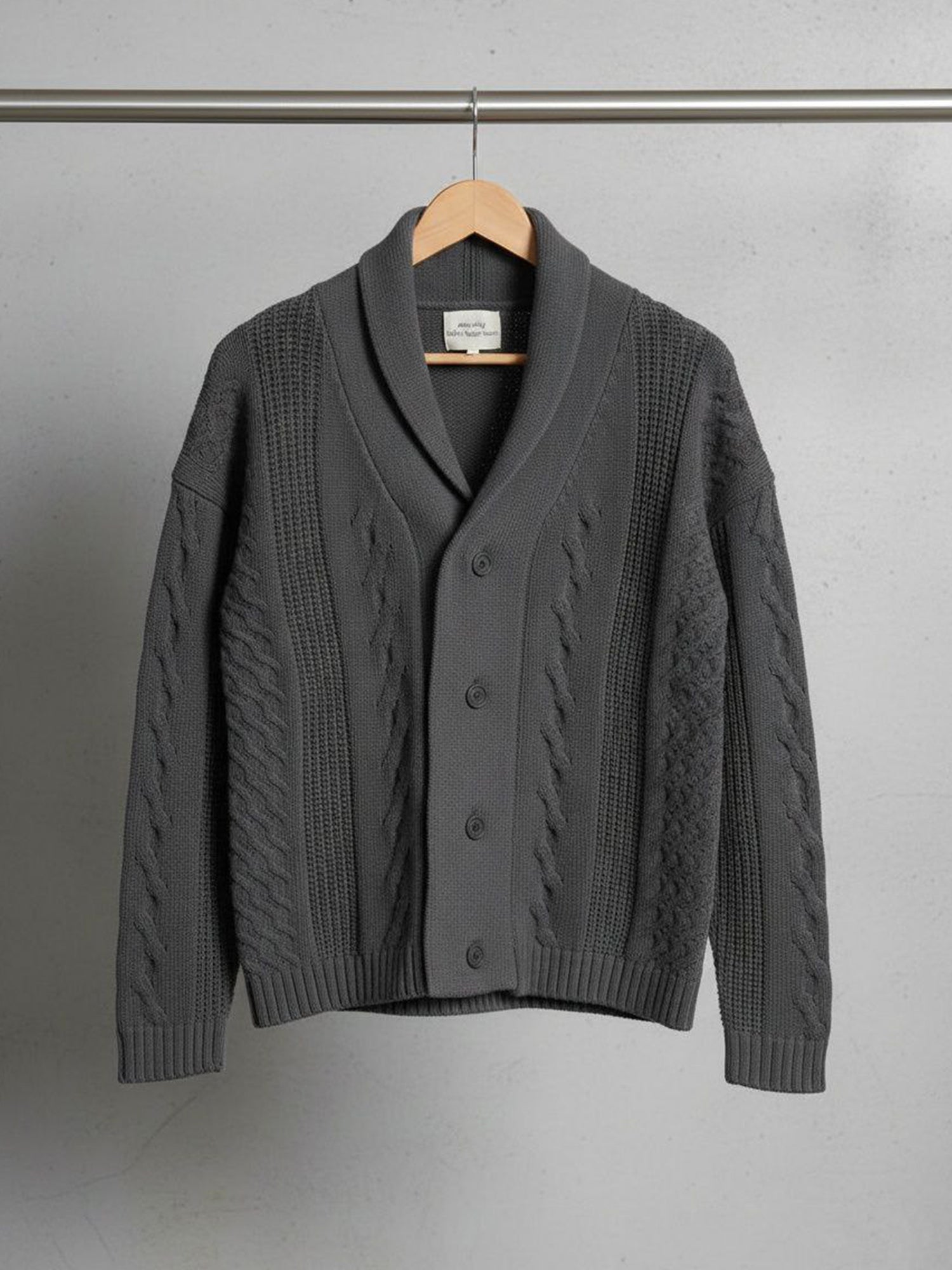 Grobe Strickjacke mit Knopfleiste