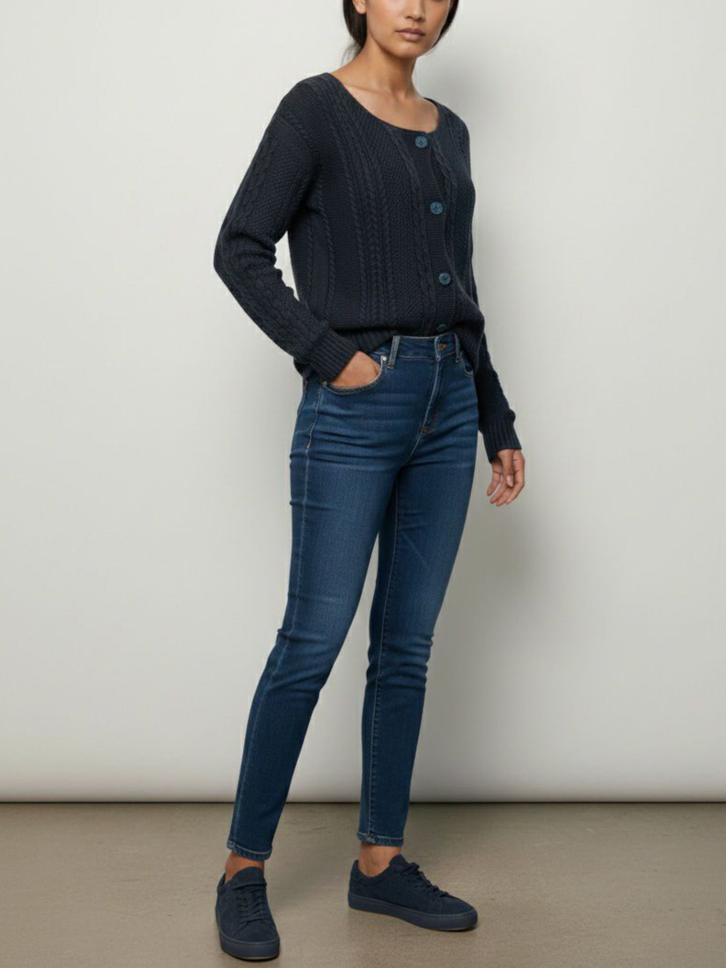 Strickjacke mit Knopfleiste