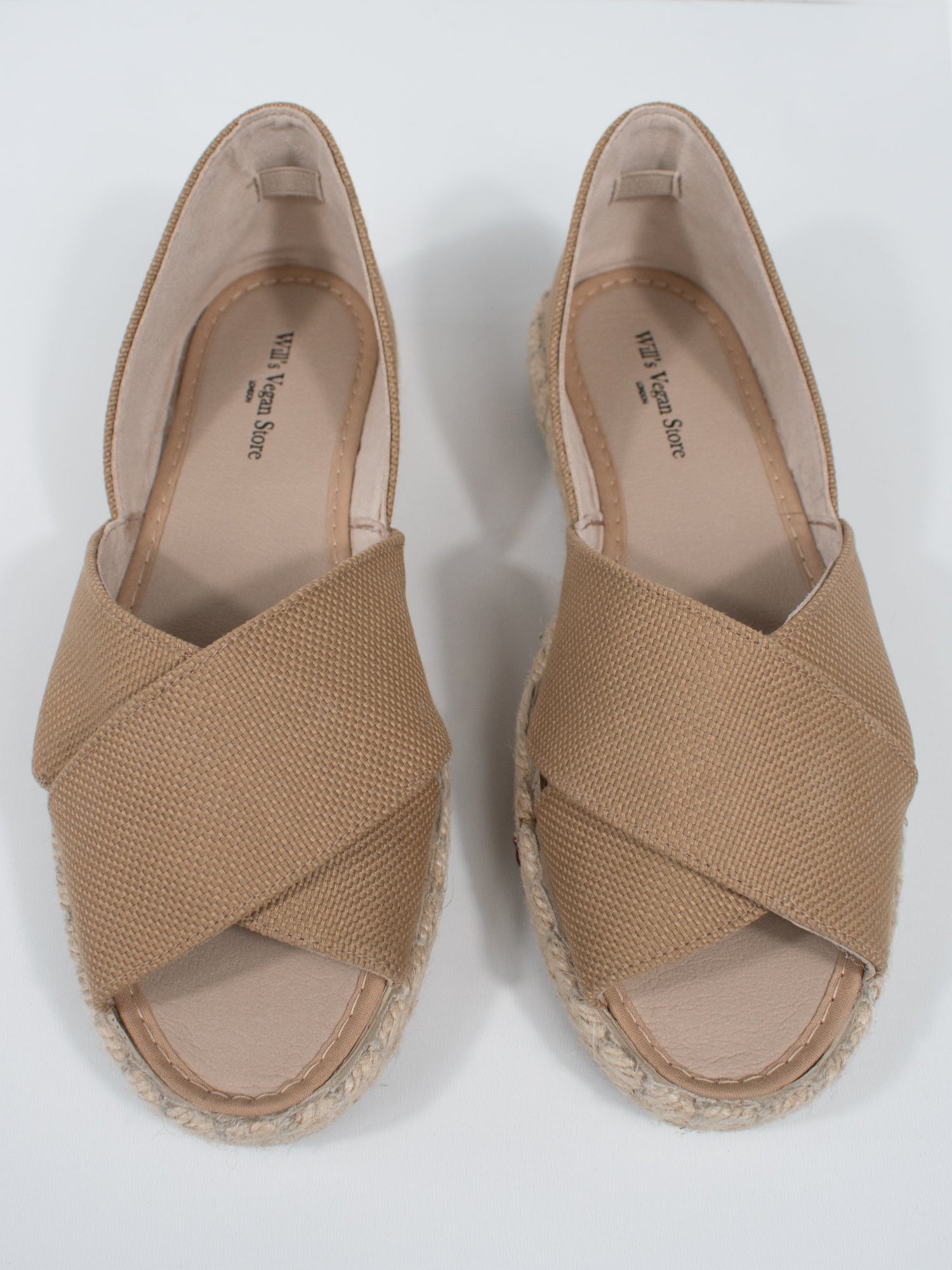 Recycelte Espadrille mit überkreuzten Riemen