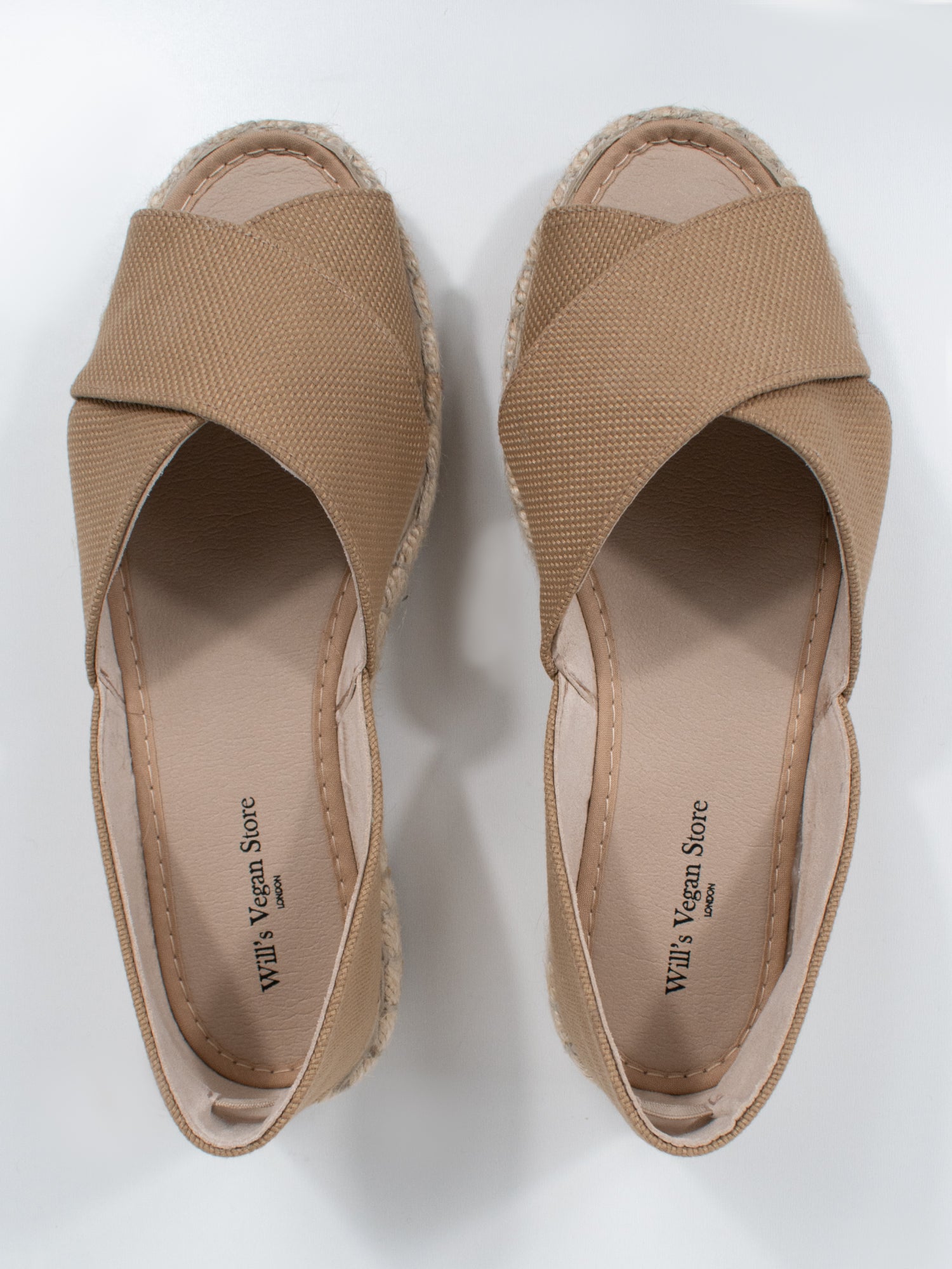 Recycelte Espadrille mit überkreuzten Riemen
