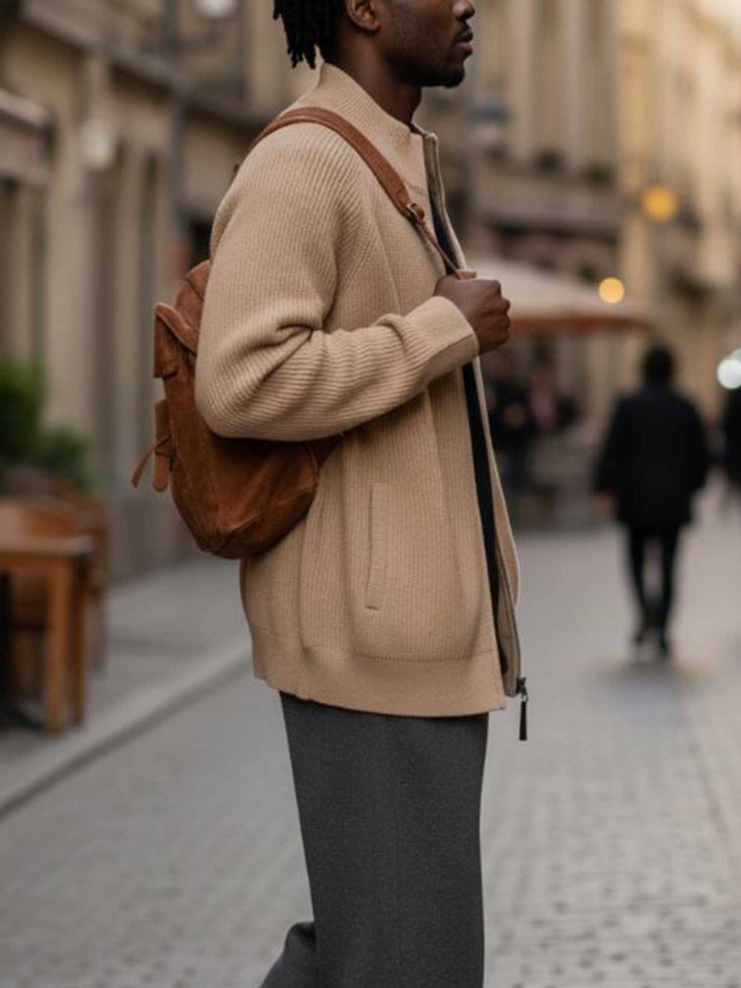 Strickjacke mit durchgehendem Reißverschluss