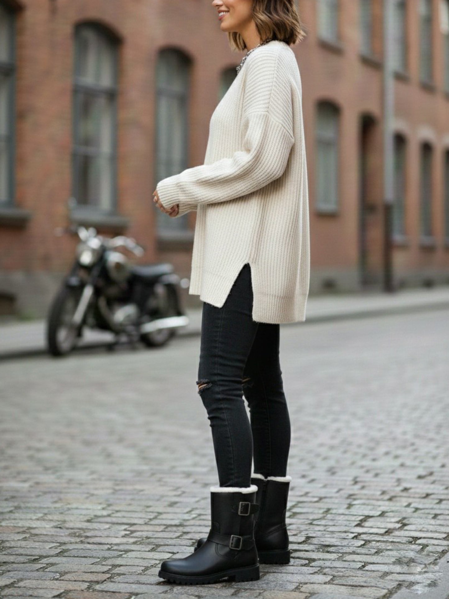 Isolierte Biker-Stiefel