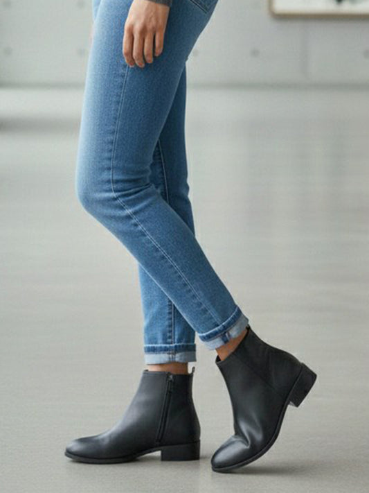 Niedrige Ankle Booties | Vegane Stiefel