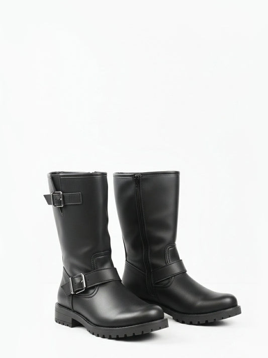 Mittellange Moto-Stiefel | Vegane Stiefel