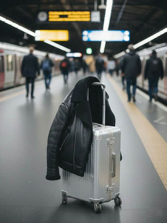 Übergroße Aviator-Jacke aus recyceltem veganem Shearling | Vegane Lederjacken