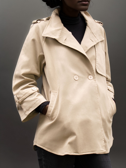 Baumwoll-Gaberdine Trenchcoat | 