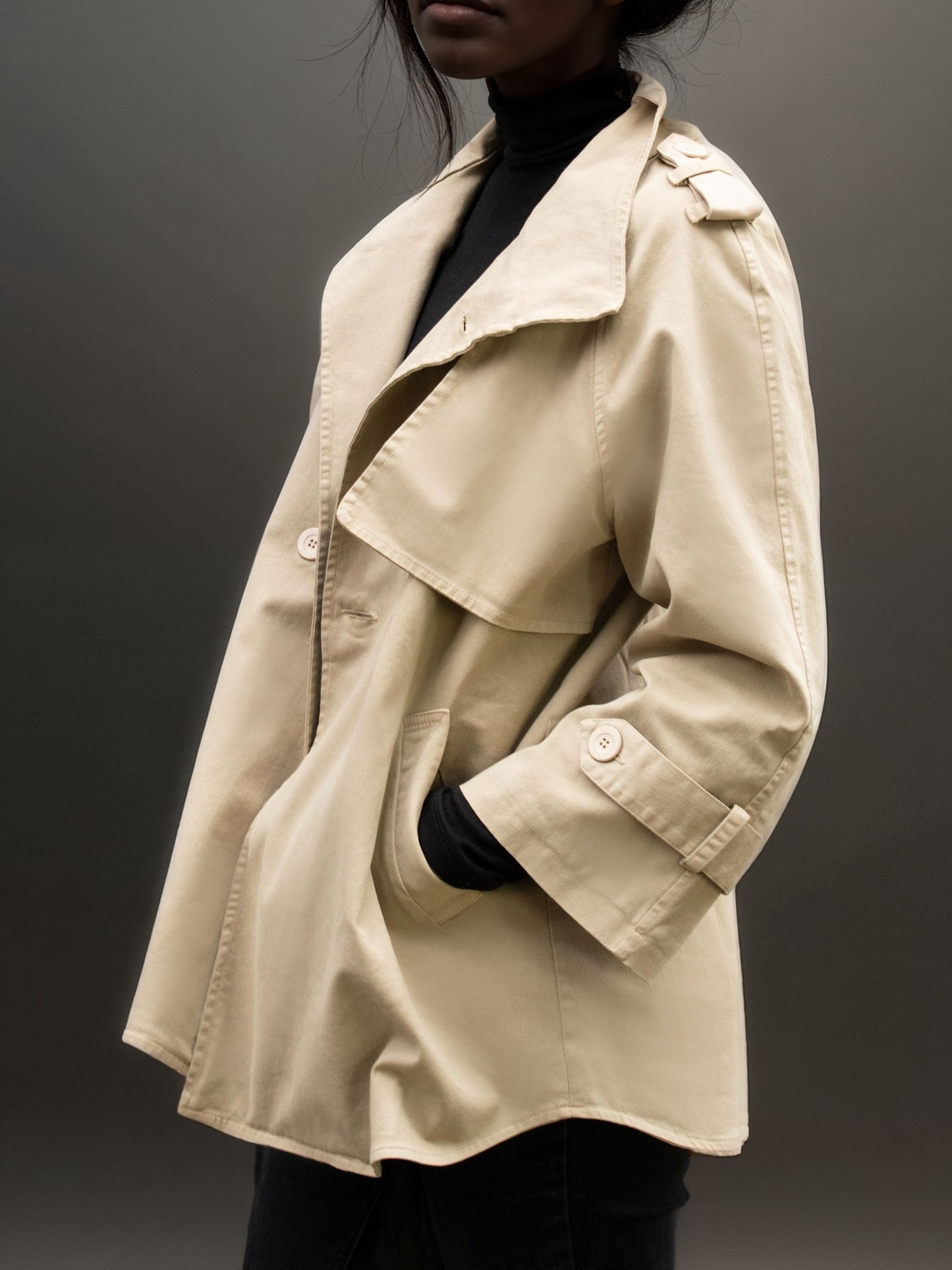 Baumwoll-Gaberdine Trenchcoat