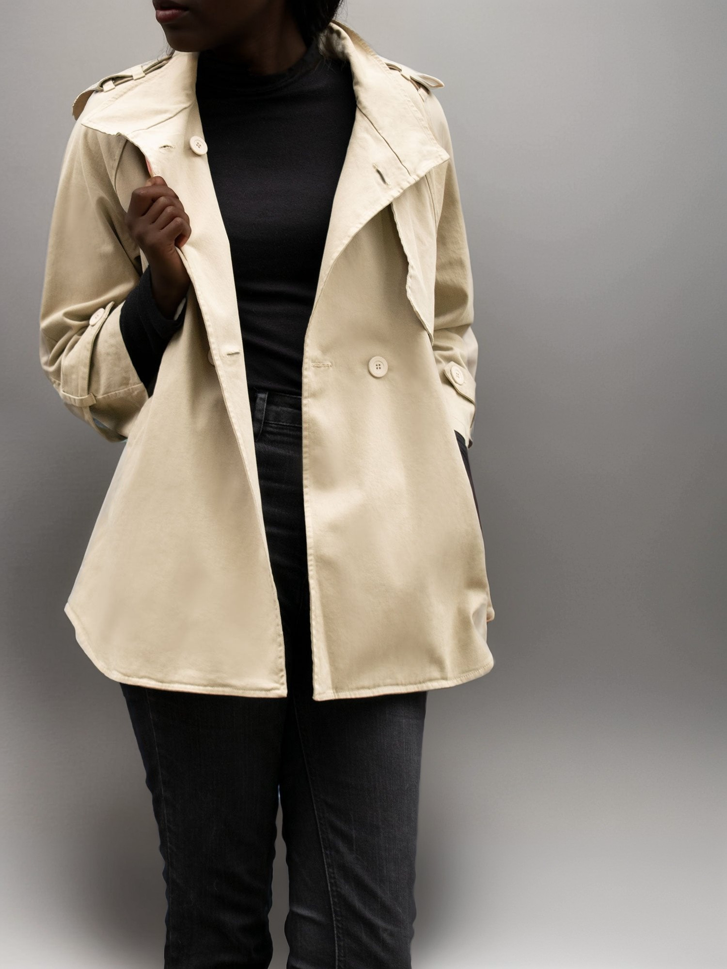 Baumwoll-Gaberdine Trenchcoat
