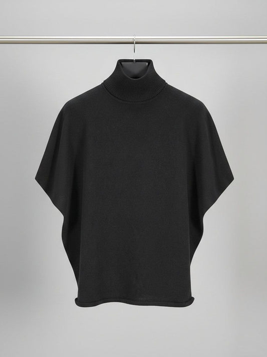 Recycelter Strick-Poncho