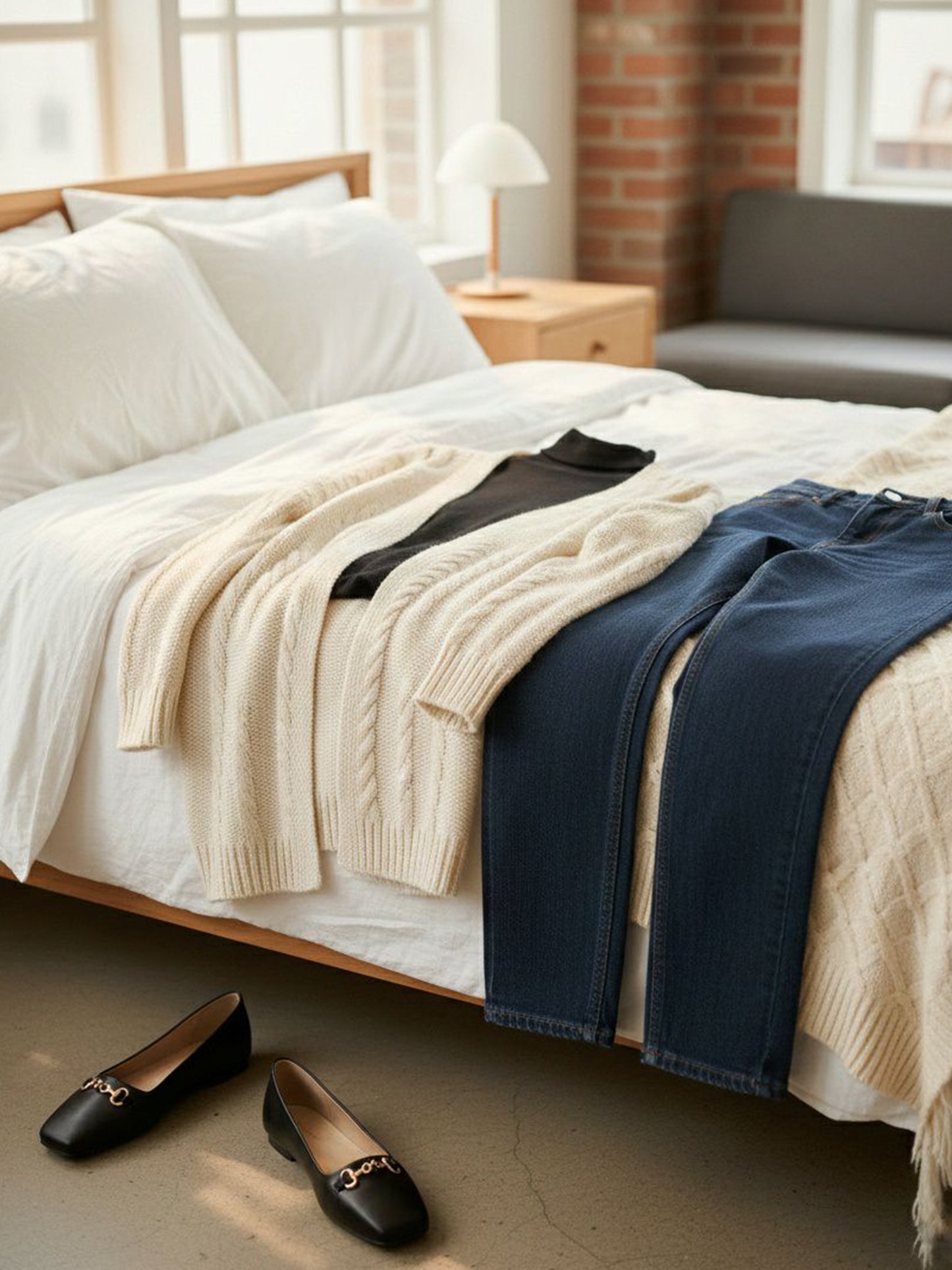 Recycelte Strickjacke aus Grobstrick