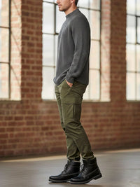 Recycelter Rundstrick-Mockneck