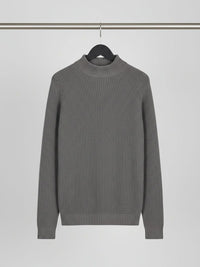 Recycelter Rundstrick-Mockneck