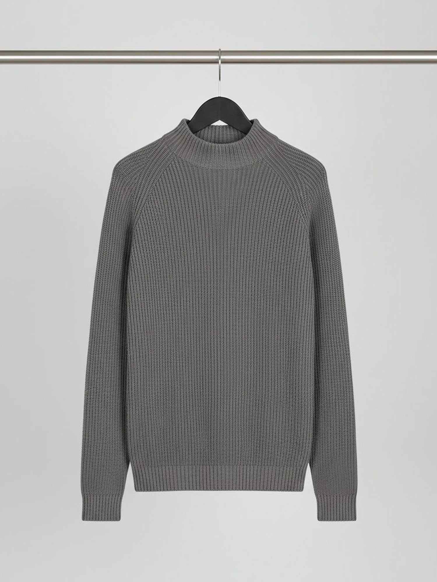 Recycelter Rundstrick-Mockneck
