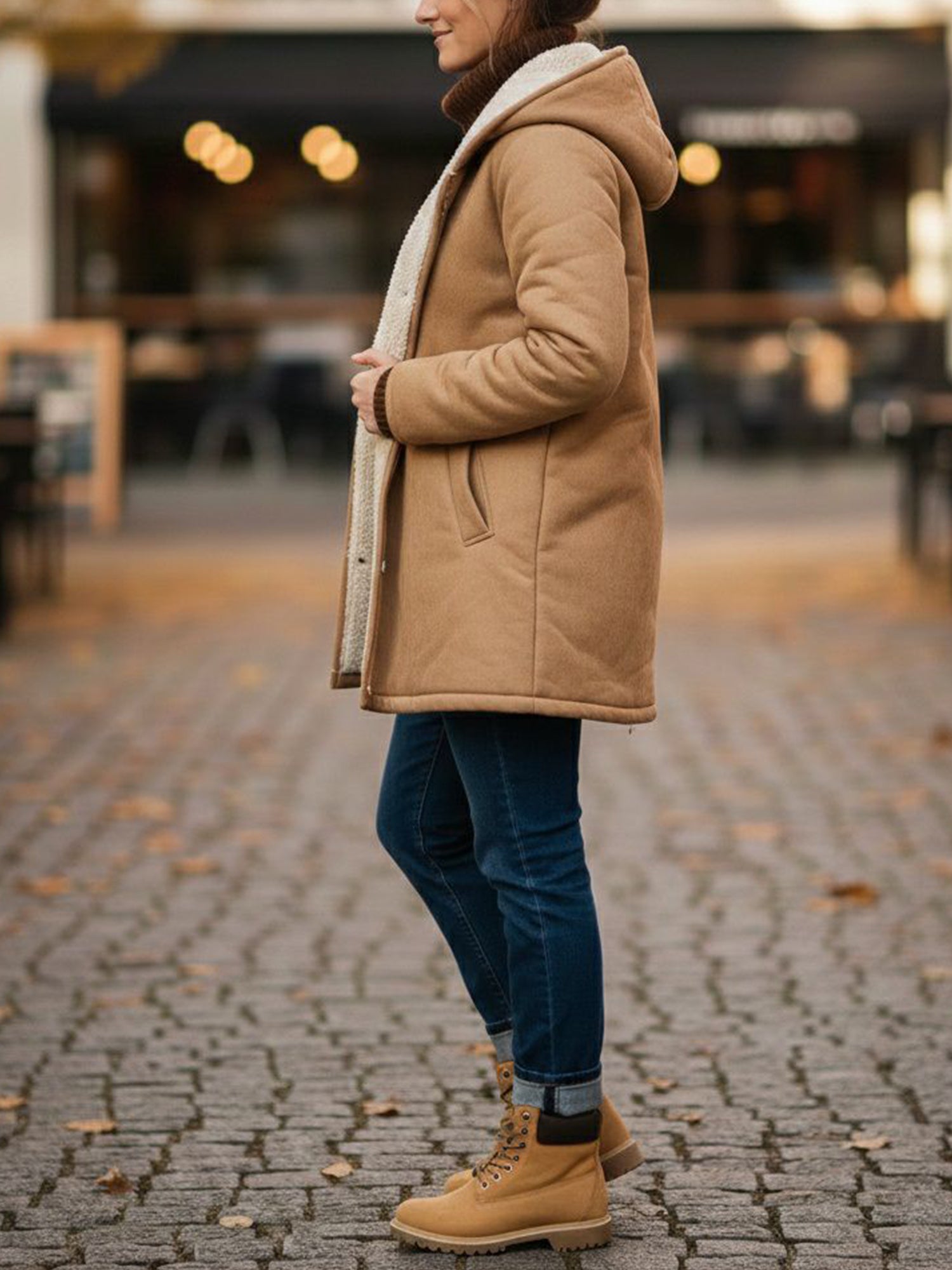 Recycelter Veganer Shearling-Mantel