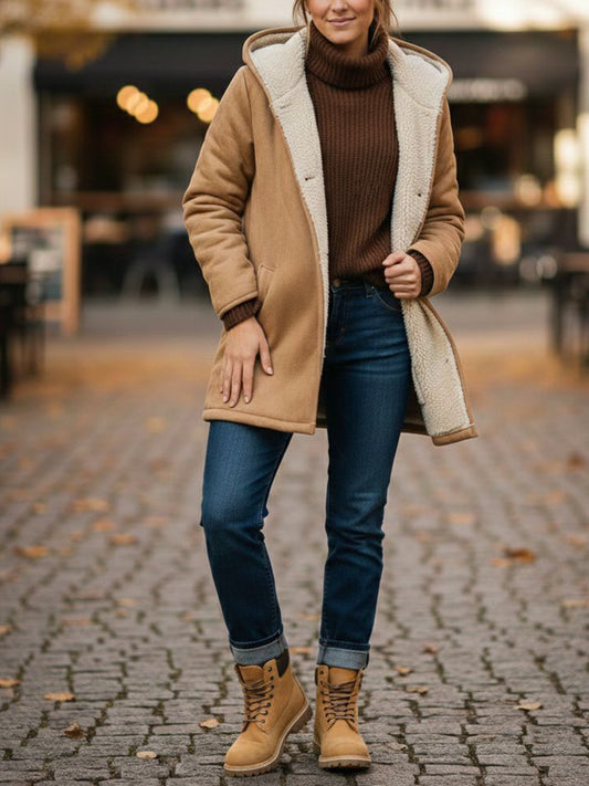 Recycelter Veganer Shearling-Mantel | Vegane Mäntel und Jacken