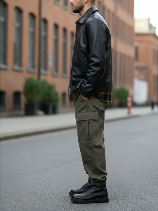 Hemdkragen-Jacke | Vegane Lederjacken