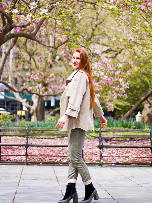 Baumwoll-Gaberdine Trenchcoat | 