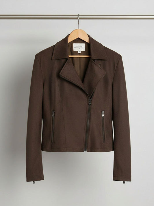 Vegane Wildleder-Biker-Jacke | Vegane Lederjacken