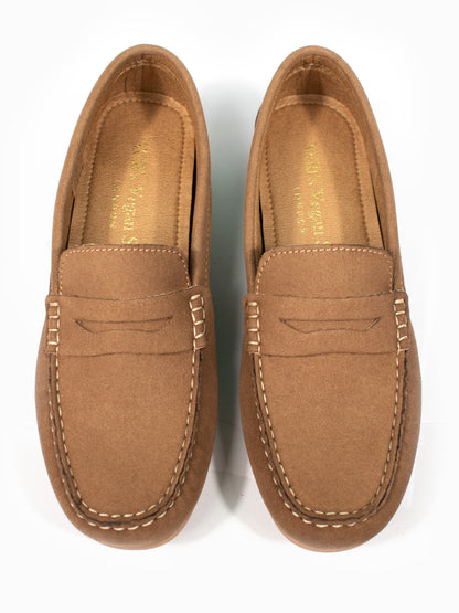 Vegane Wildleder-Penny-Loafer