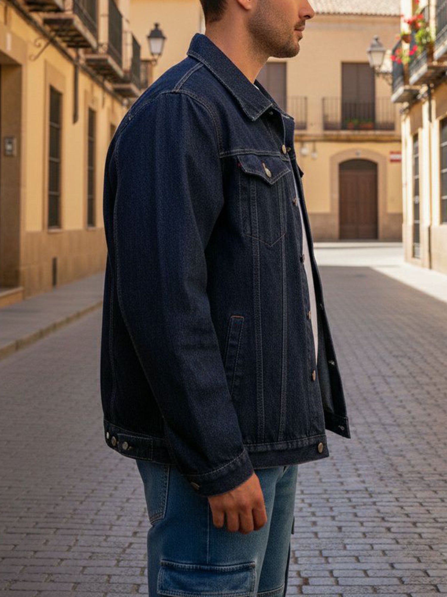 Recycelte Denim-Jacke