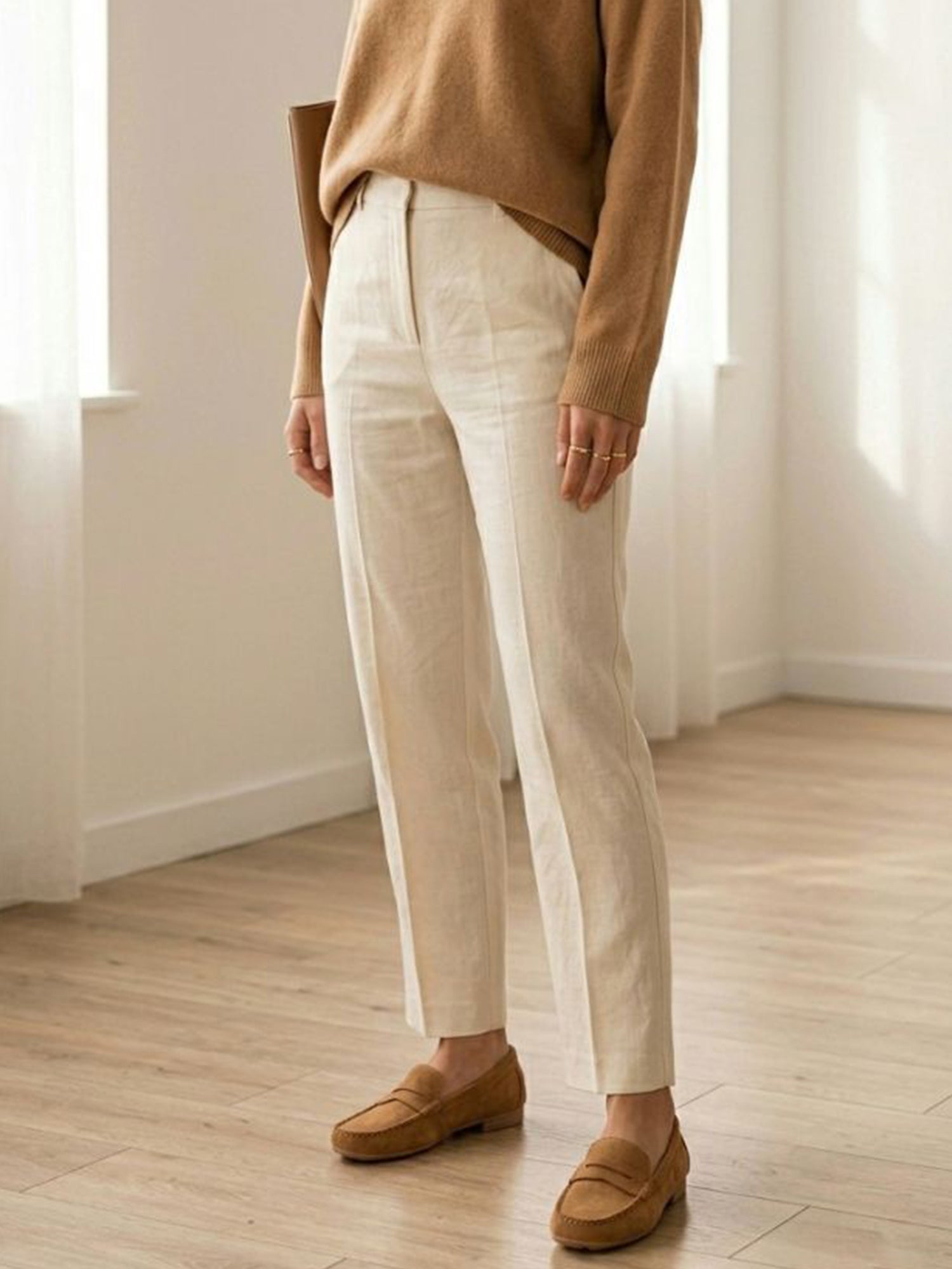 Vegane Wildleder-Penny-Loafer