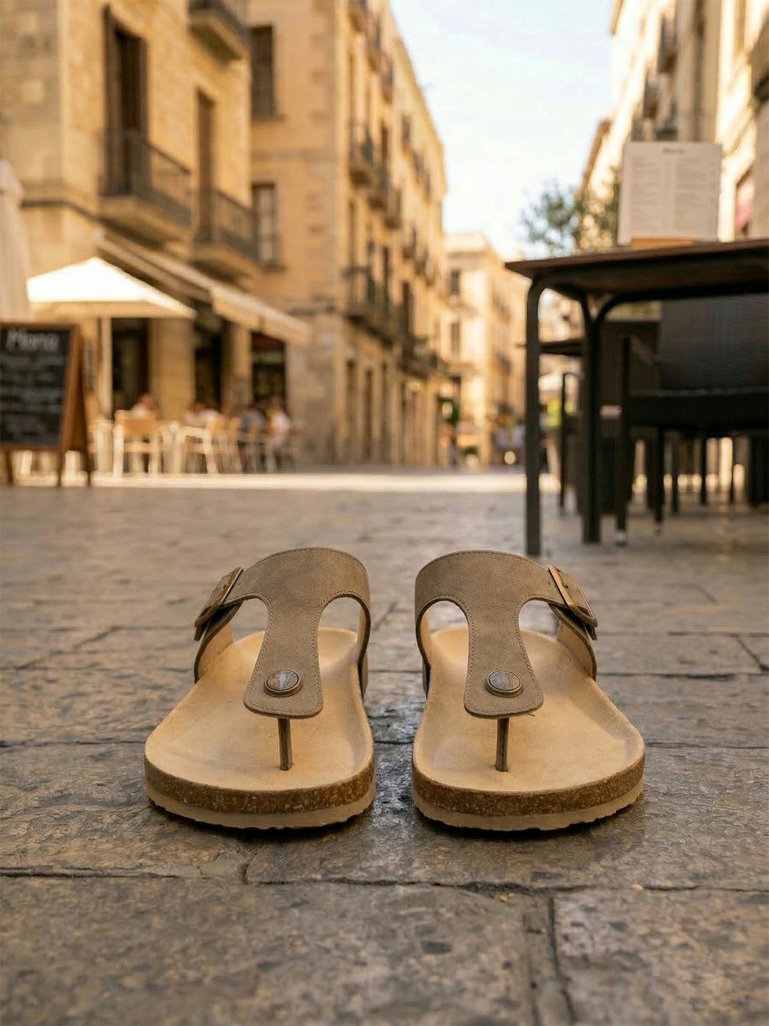 Zehensteg-Fußbett-Sandalen