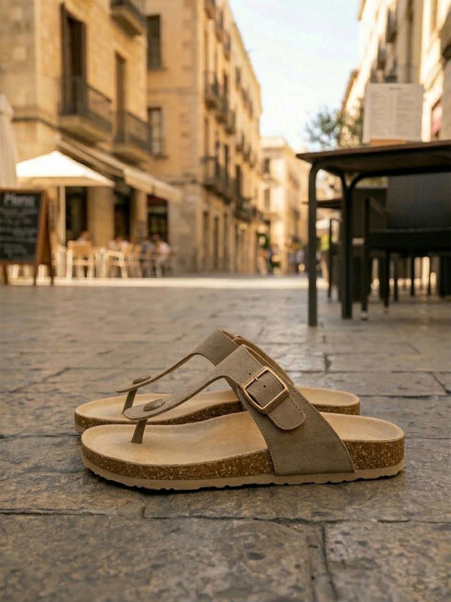 Zehensteg-Fußbett-Sandalen
