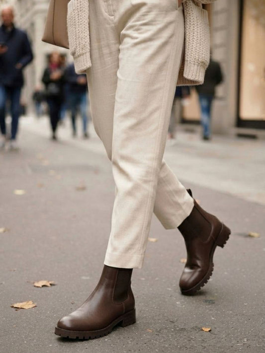 Luxe Chelsea-Stiefel mit tiefem Profil